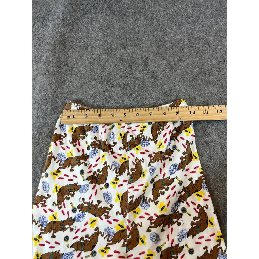 VINTAGE 90s Scooby Doo Pajama Shorts Kids Size 10 All Over Print Cotton Lounge